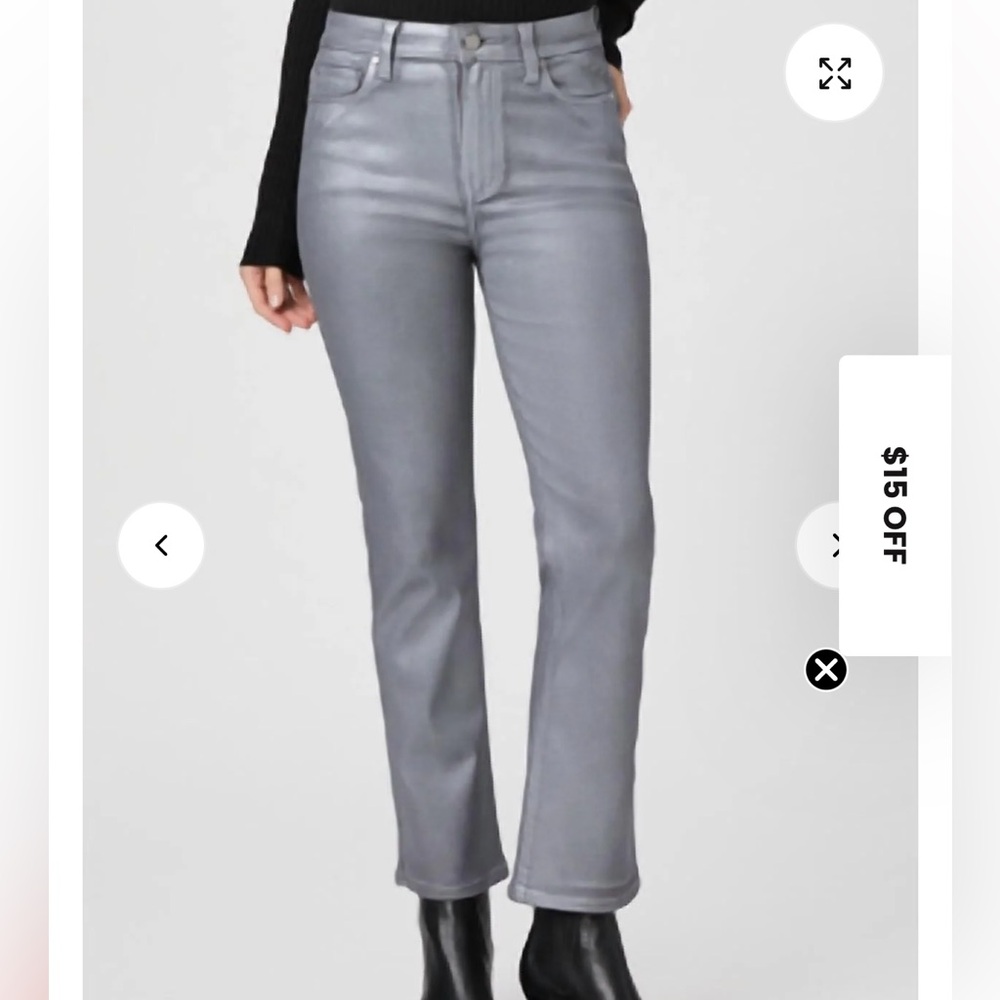 Paige Claudine silver shimmer coated jeans